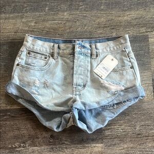 Billabong Light Wash Distressed Jean Shorts